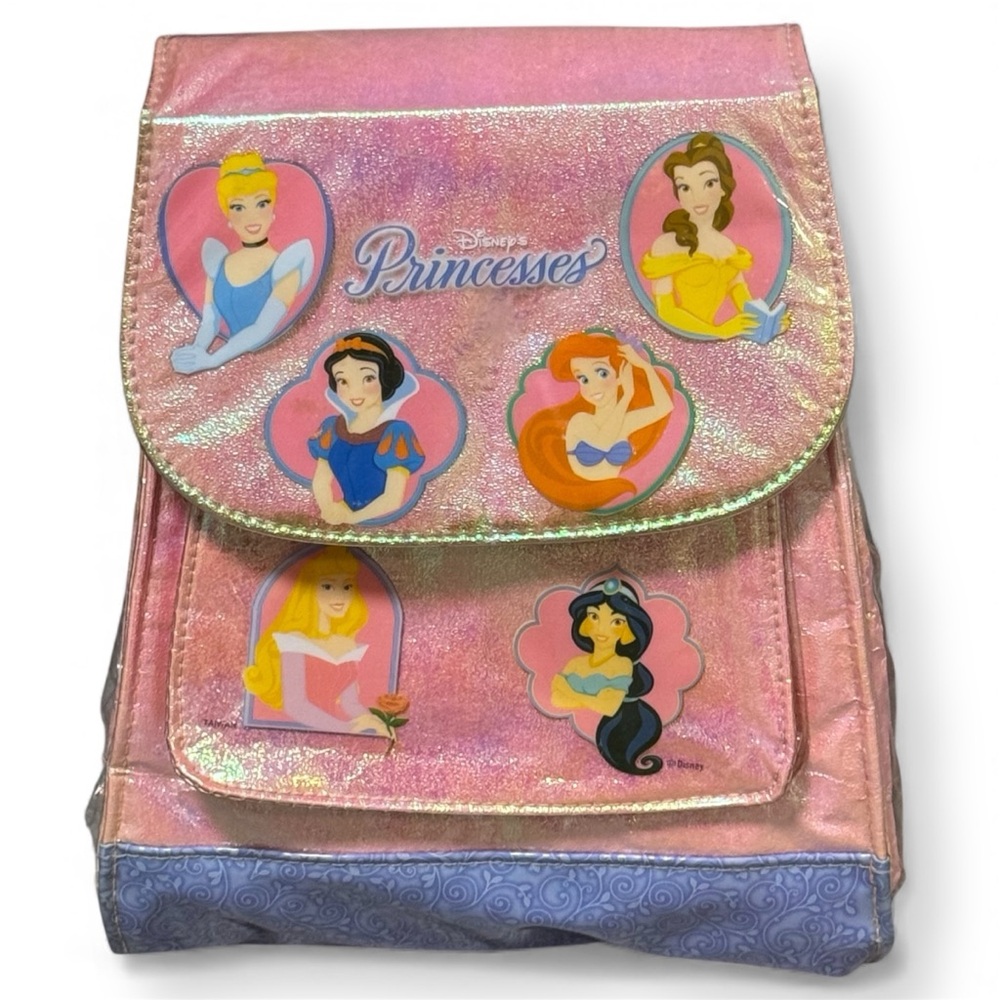 Vintage Disney Princess Mini Backpack – Pink Glitter 90s Bag